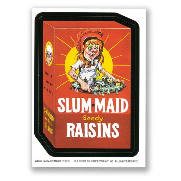 2005 Topps Wacky Packages Card - Series 3 - Magnet #M2 Slum Maid - Picture 1 of 2